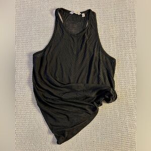 Athleta black sheer mesh racer back athletic tank